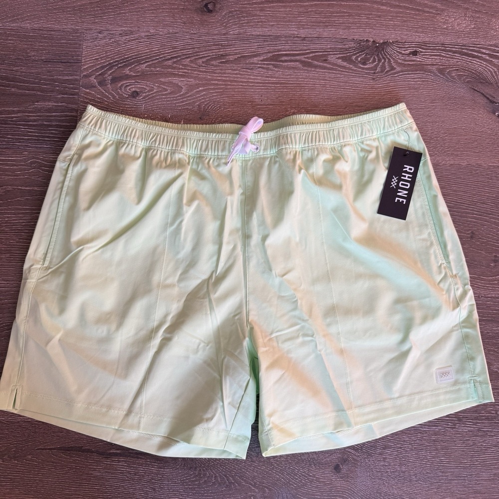 Rhone R&R Swim Trunks Shorts Men's Size Small Spearmint Lined Zip Pockets $88